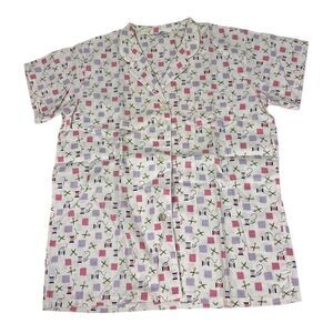 Faultless Lady Nobelt Pajama Top size 36 Vintage New with Tag